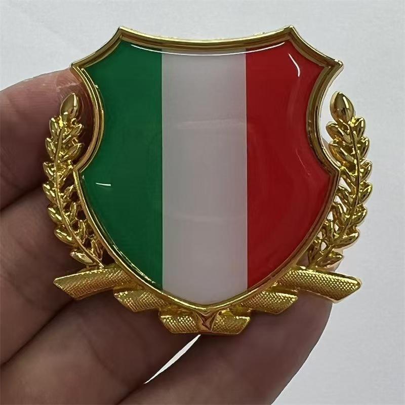 Metalowa Flaga Narodowa Samochodowa Naklejka Samochodowa Chiny Stany Zjednoczone Niemcy Francja Wielka Brytania Włochy Japonia Wietnam Korea Południowa Naklejka z Emblematem Bocznym