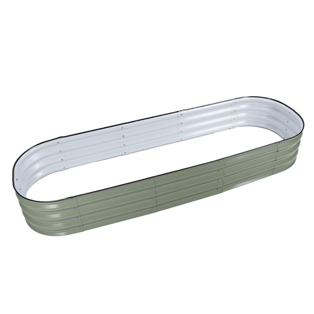 Høyt Bed Kasse Sett Slitesterkt Stilig Metall Høyt Plantebed med Installasjonsdeler for