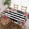 Floral Rose Butterfly Rectangle Table Cloth for Table Decor Holiday Waterproof Reusable Tablecloth for Tables Kitchen Dining