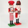 15-calowy Piekarski Drewniany Dziadek do Orzechów Figurka Żołnierza Lalka Dekoracja Świąteczna na Świąteczny Stół Marionetka Świąteczny Dom Biuro