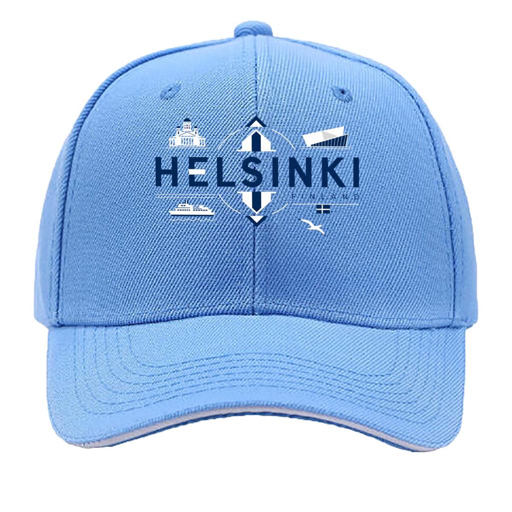 Modern Helsinki Finland Cross Travel Sandwich Baseball Cap Sun Cap Outdoor Workouts Hat