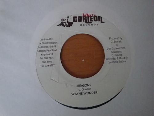 7inch Record WAYNE WONDER - Reasons NONE Don Corleon Rec 2004 Jamaica Reggae, Ska & Dub Used