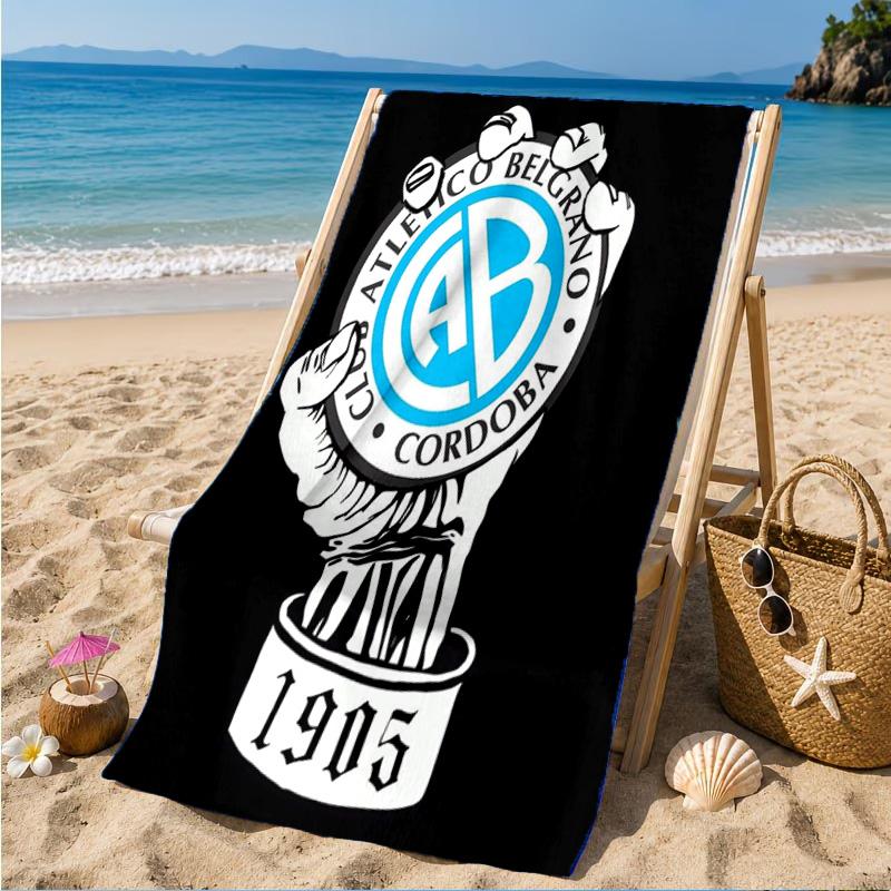 Atletico Belgrano Crest Beach Towel, Quick-drying, Easy to Care for, Suitable for Both Fitness and Beach Vacations,Sports Essential