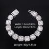 Shiny Round Rhinestone Hip Hop Tennis Chain Bracelet Necklace Set for Women Men Jewelry Gift
