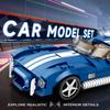 312PCS Blue Sport Car Building Block Set Creative City Vehicle Diy Car Model Bricks Desktop Display Toys For Kids Holiday Gifts