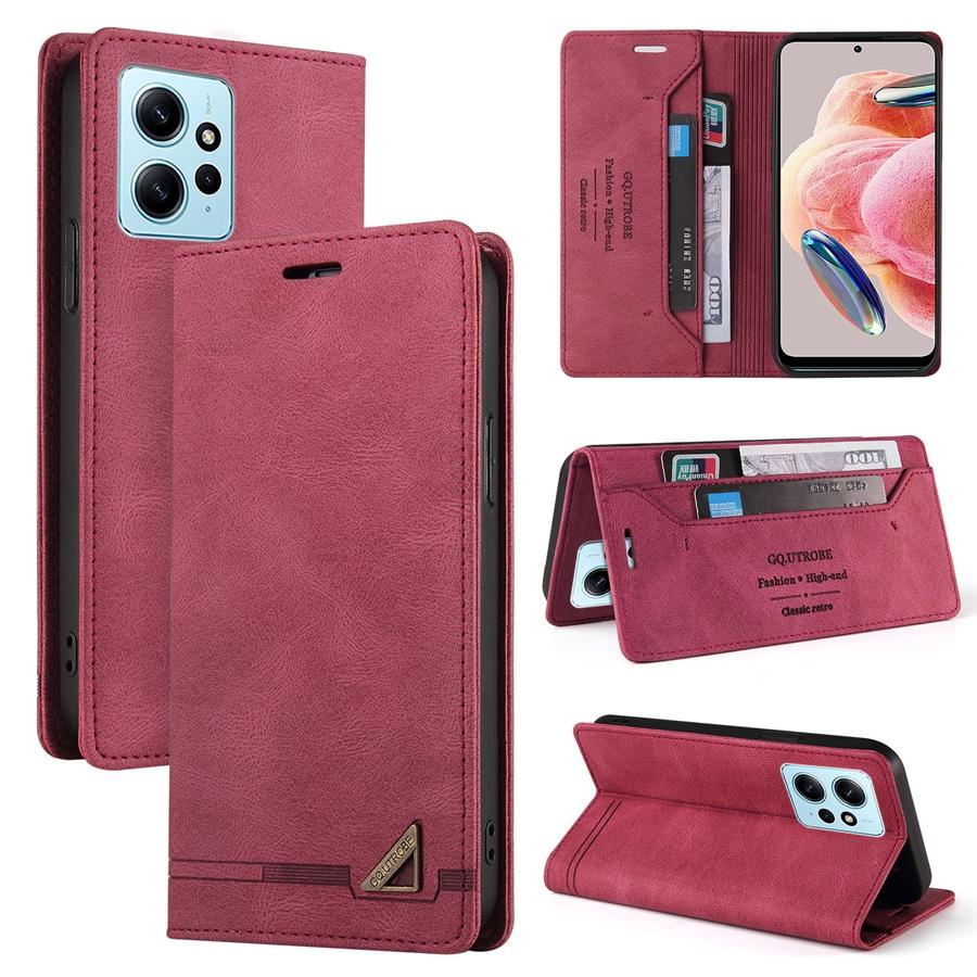 Wallet Anti Theft Brush Magnetic Flip Card Stand Leather Case For Xiaomi Redmi Note 12 12S 12 Pro 11 11S 11 Pro Poco X5 Pro