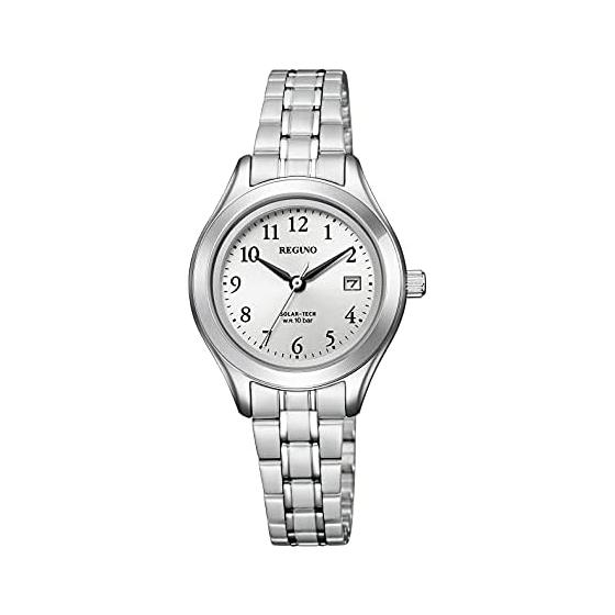 [CITIZEN] Часы REGUNO (Солнечный/Водонепроницаемый/Простой) KM4-112-91 Solar Tech Женские Бизнес Аналоговые Арабские Цифры Дата Секундная Стрелка Серебряный Серебряная Пара