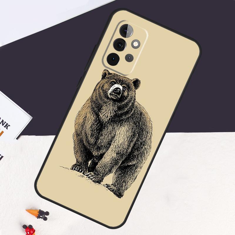 Cartoon Grizzly Bear Case For Samsung Galaxy A14 A55 A06 A05 A36 A26 A16 A54 A34 A22 A32 A52 A35 A15 A53 A13 A56