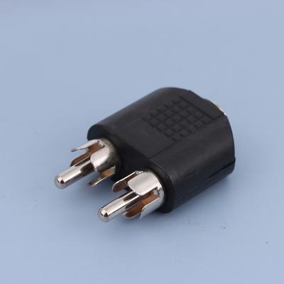1 Stück 3,5 mm Audio-Stereo-Klinkenbuchse auf 2 Cinch-Stecker, 3,5 mm Stecker auf 2 Cinch-Buchse, 3,5 mm Buchse auf 2 Cinch-Buchse, Adapterstecker