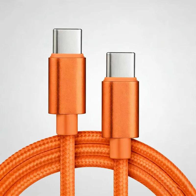 66W Cable Nylon 1A Fast Charging Cable USB C To Type C Charging 1m 1m 1m Cable for Iphone 11 16 Pro Max Samsung S11 Xiaomi OPPO
