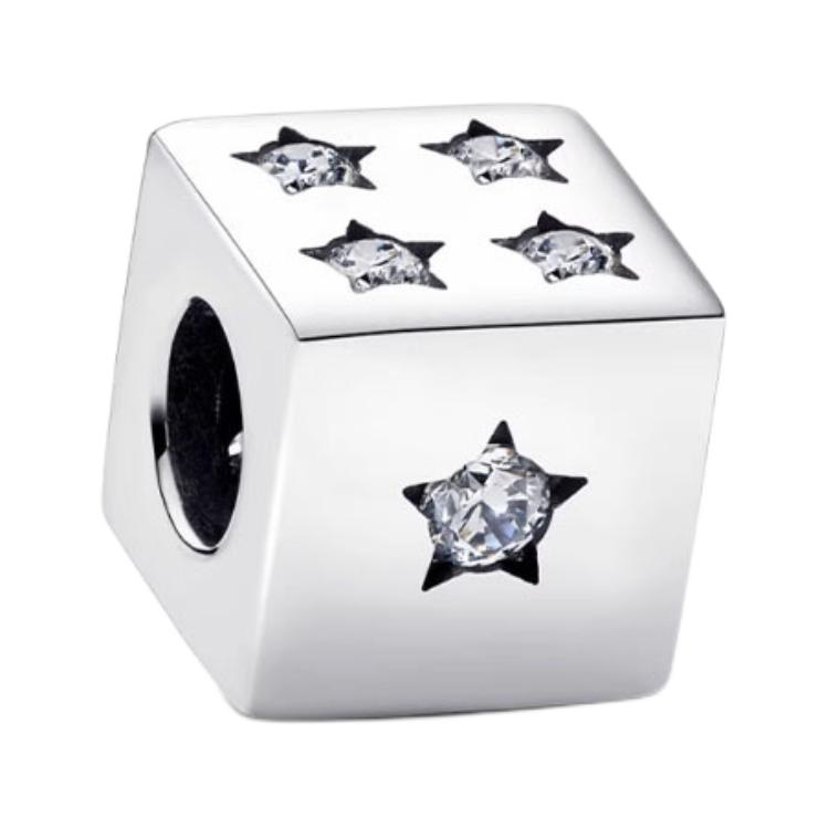 Pandora Lucky Star Dice 925 Silver Pendant Women pendant 793581C01 Box