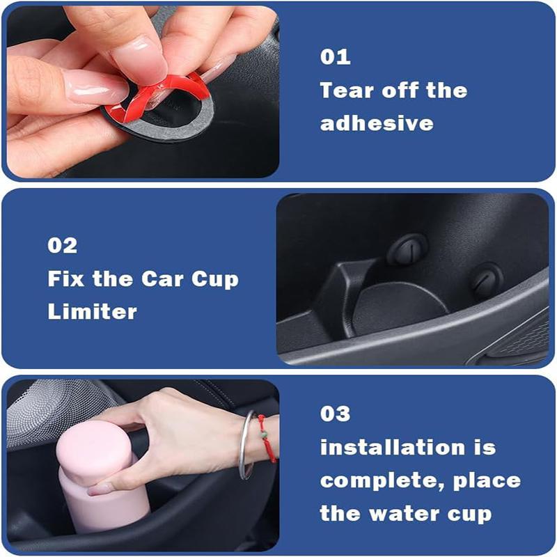 Shock-Absorbing Water Cup Limiter Cup Stopper Car Cup Holder Insert Small Footprint Good Shock Absorption For Bottle