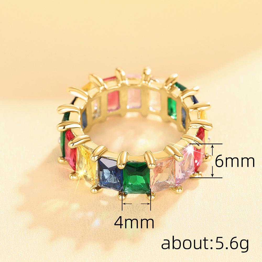 Geometric Full Diamond Ring, Simple And Versatile Hip-Hop Ring With Personality, Wind And Fashion Ring.