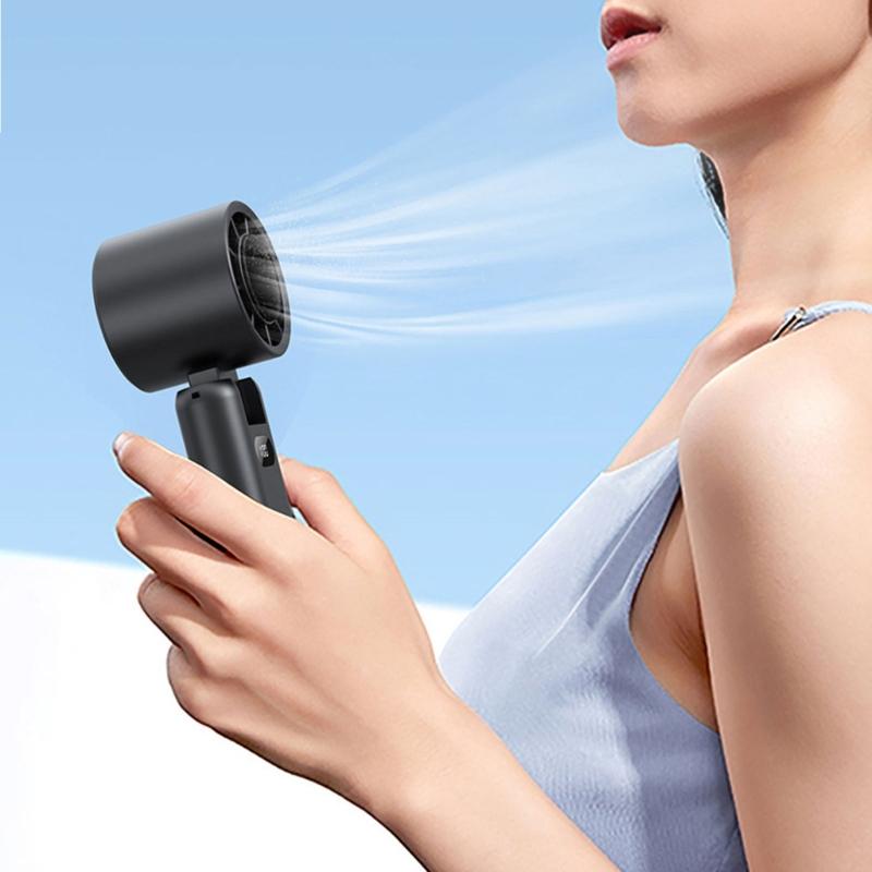 Portable Foldable Desk Fan USB Rechargeable Cordless Fan With Adjustable 5 Speed For Home Office Travel Bedroom