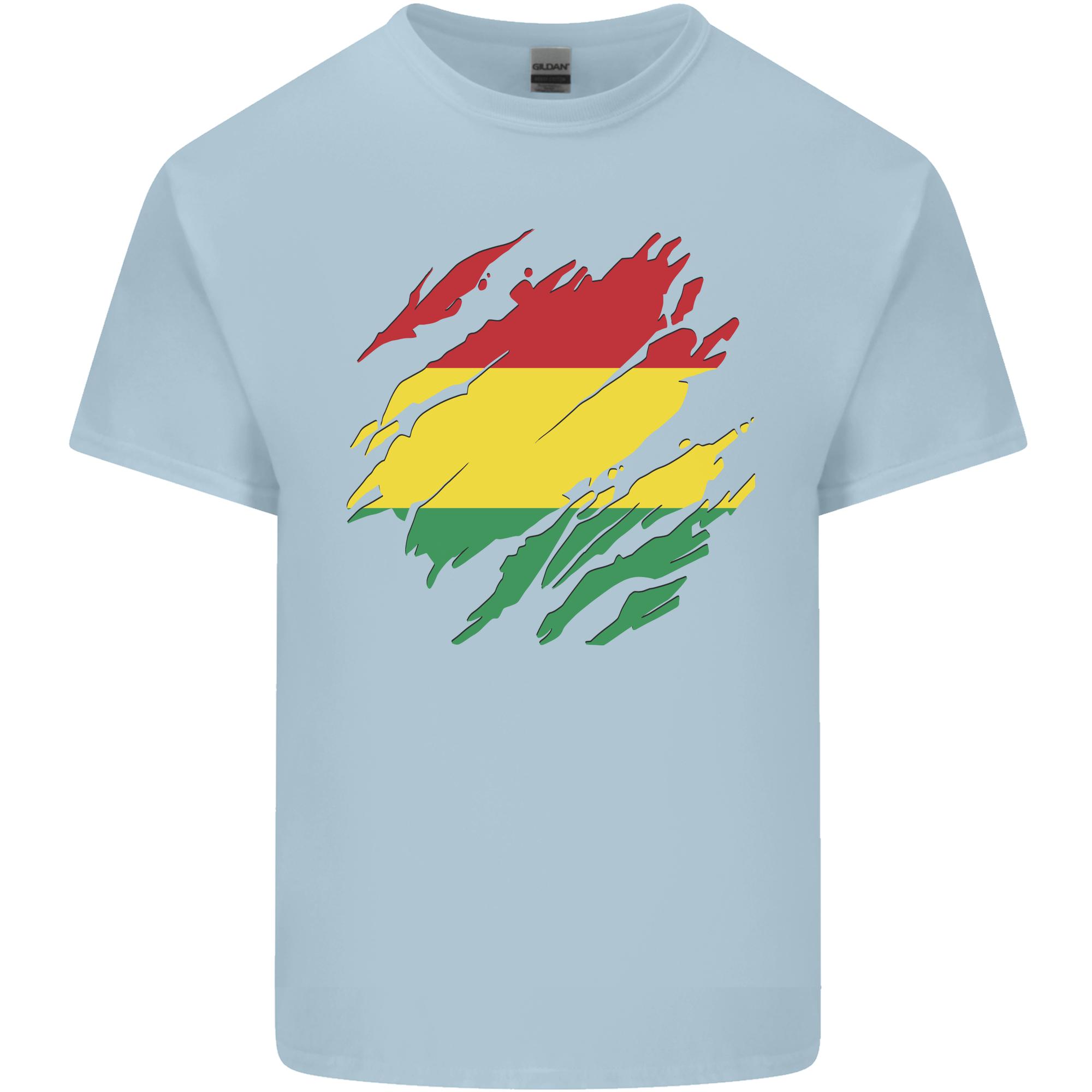 Torn Bolivia Flag Bolivian Day Football Unisexs Light Cotton TShirt S