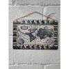 Vintage World Map Tin Sign, Antique Metal Wall Decor