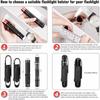 Adjustable LED Torch Pouch Hook and Loop Closure Nylon Torch Cover Flashlight Pouch  Outdoor Use