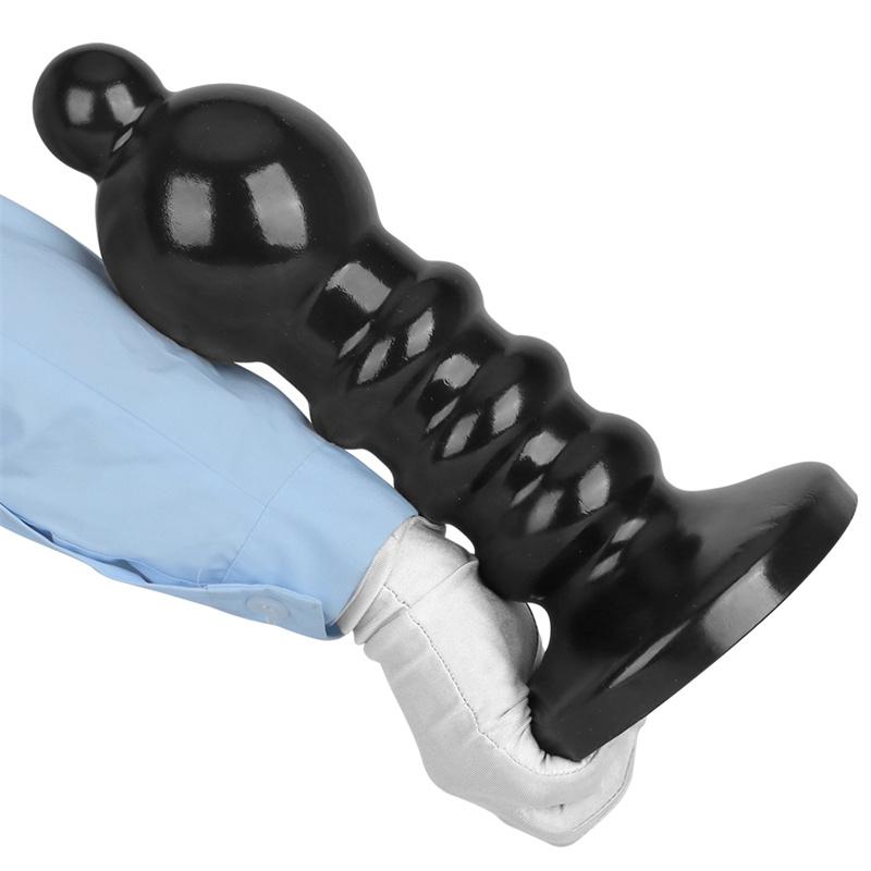 Black Pull Beads 9.5cm Giant Big Head Dildo Anal Plug Fisting Adult Products