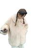 Little white bear imitation fur coat women's medium and long loose lapel collar environmentally friendly mink hair thickened plush coat winter fire