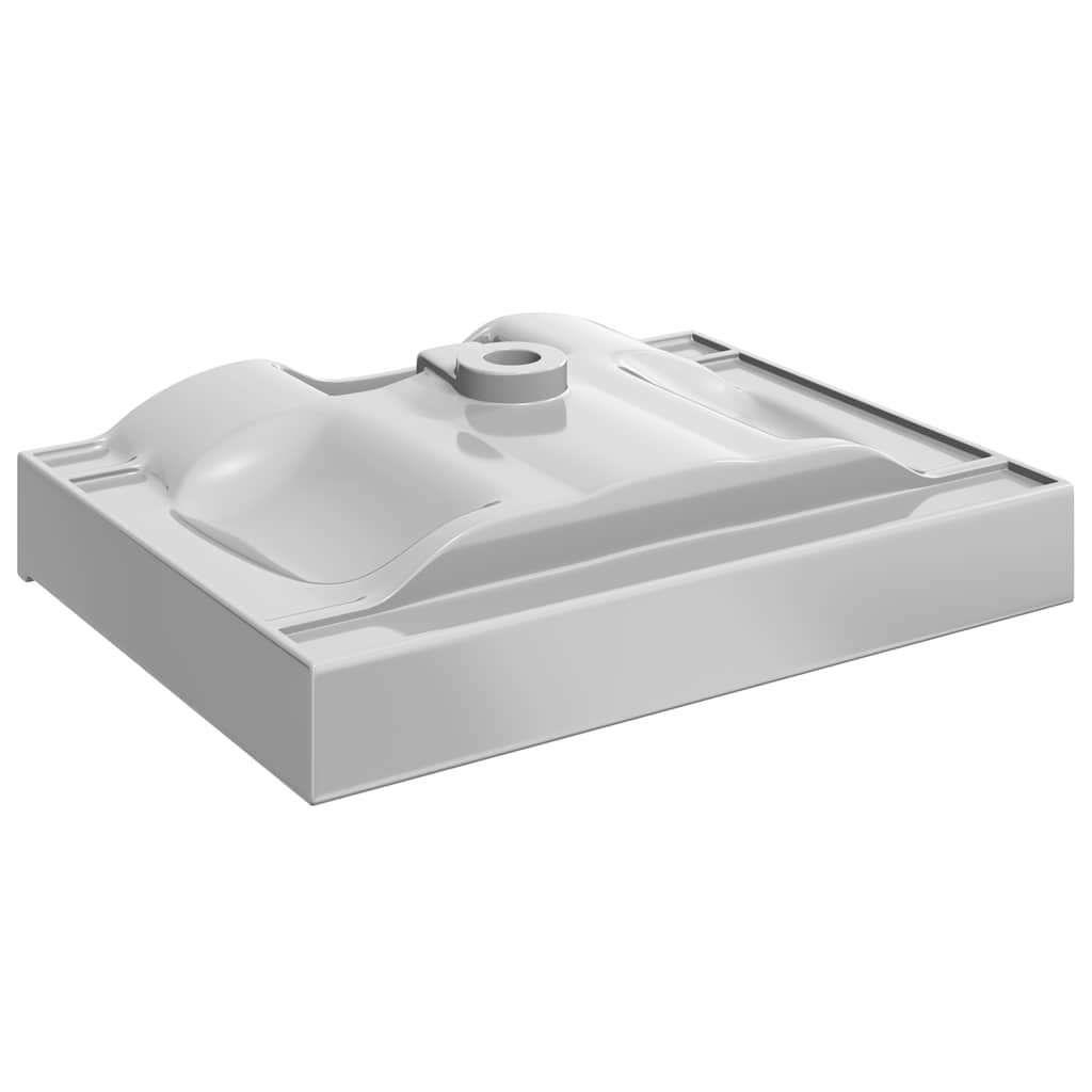 Ceramic Sink with Overflow 60 X 46 X 16 Cm Silver