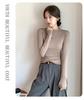 Women's H535 Modal Half-High Collar Long-Sleeve T-Shirt - New Autumn Style with a Small Stand Collar and Round Neck.