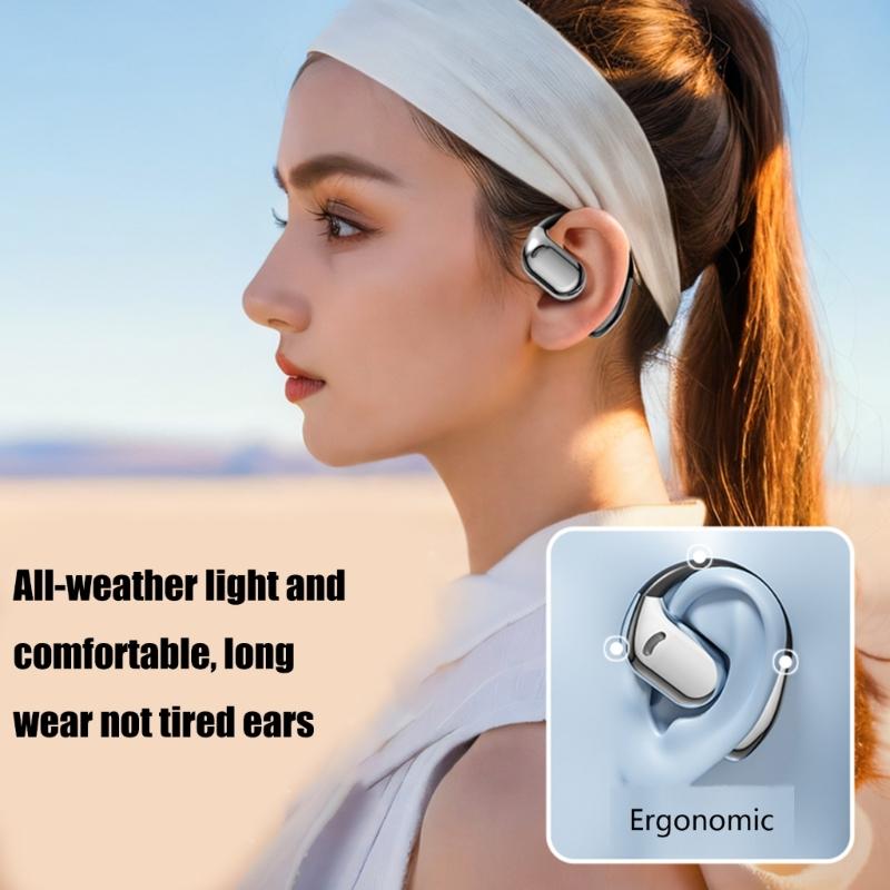 Open Ear Earbuds Open Ear True Wireless Headphone Bluetooth-compatible Headphone Earphones IPX5 Waterproof for Home