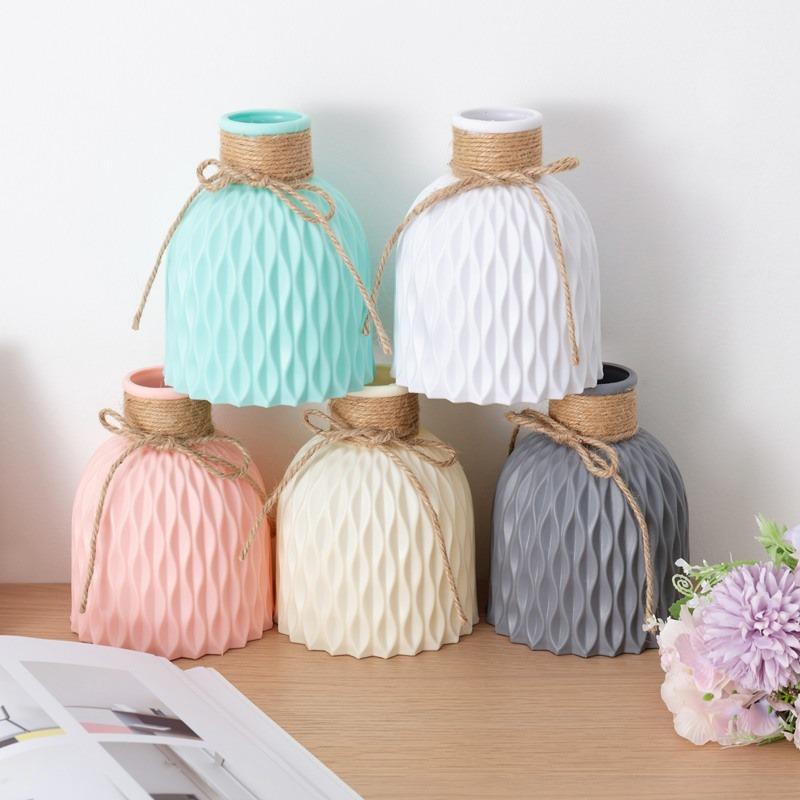 Modern Imitation Ceramic Vase Flower Pot Home Decoration Plastic Vase Nordic Style Flower Arrangement Home Decoration.