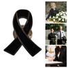 1/5/10Pcs Black White Ribbon Pin Badge Brooch Funerals Memorial Pin Enamel Black Ribbon Badge Mourning Badge Funeral Pin Brooch