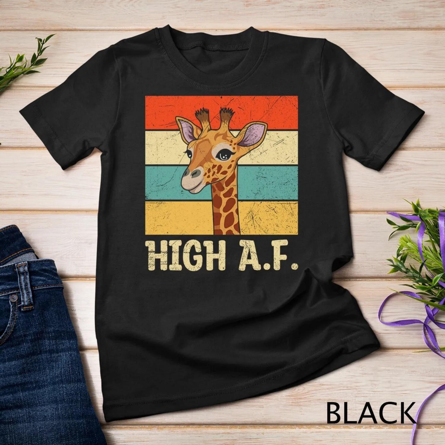 

High A F Design for Giraffe Lover T shirt S