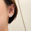 New Vintage 100% Pure 925 Sterling Silver Butterfly Earring Pave Aaa Full Zirconia Ear Studs For Women Fine Luxury Jewelry