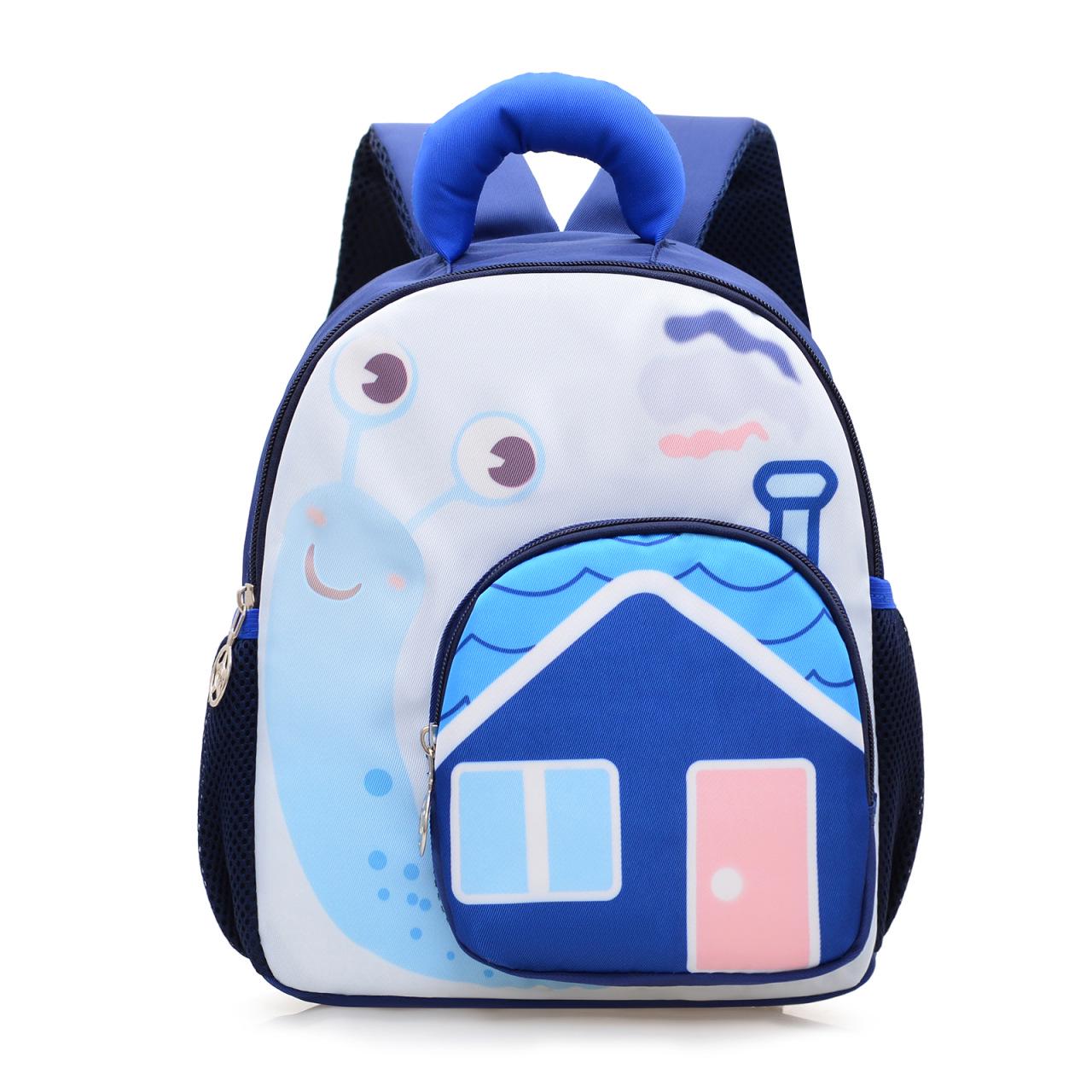 

Милый мультяшный рюкзак для детского сада для детей 3-6 лет - Большая вместимость, конструкция с двумя лямками 25*10*30cm синий