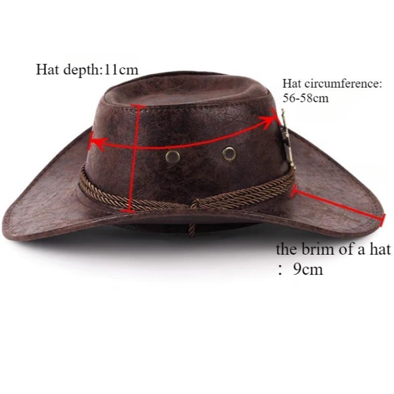 Klobouky Western Cowboy z umělé kůže pro ženy muže Vintage Pánské společenské klobouky Panama Cowgirl Jazz klobouk Sombrero Hombre