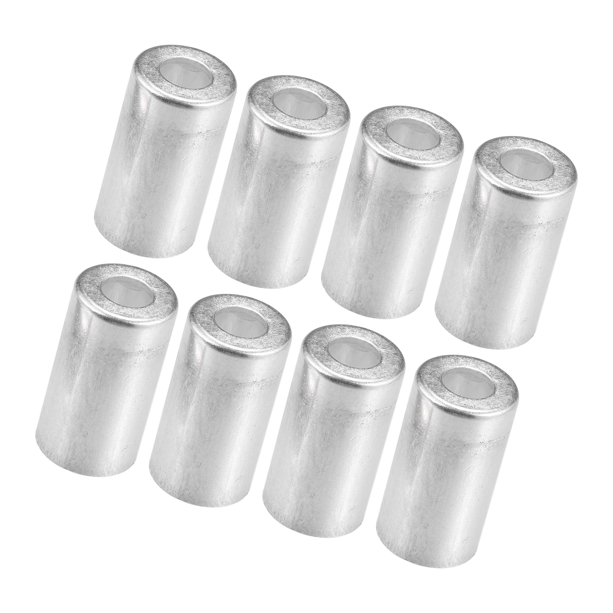 

ACROPIX 10mm 16mm Hole Diameter Car Aluminum Cylindrical Air Conditioner Pipe Joint Fitting Sleeve - 8 Pack