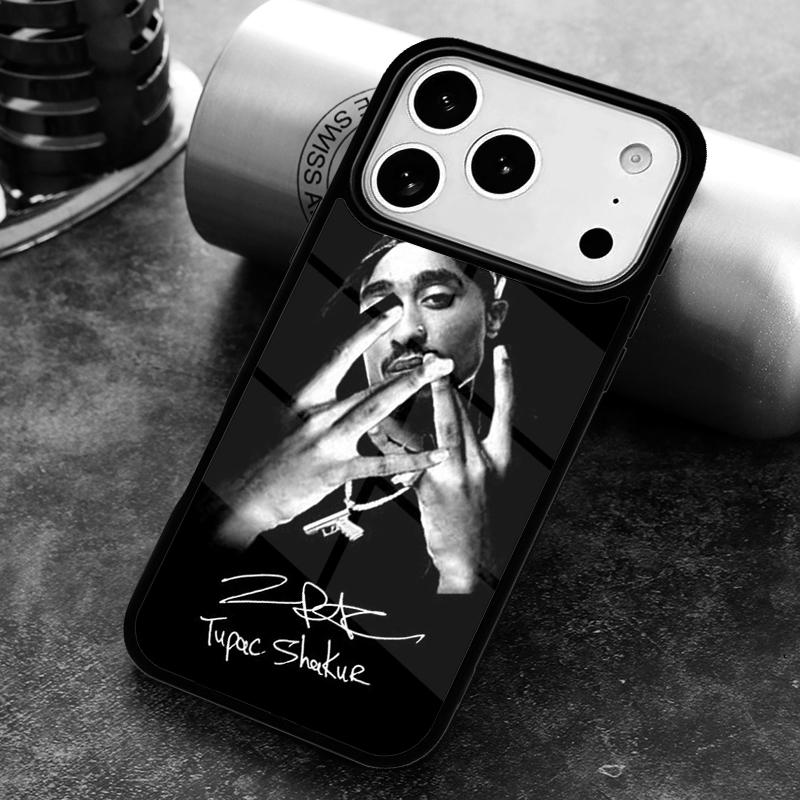 2Pac Tupac Shakur podepsaný Rap Rapper Pouzdro na telefon Pro iPhone 17 16 15 14 13 12 11 Pro Max Plus 17Air Měkké silikonové pouzdro