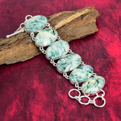 Mariposit Naturarmband Schmuck, 925 Sterling Silber Schmuck, schillernder wunderschöner Schmuck aus echtem Edelstein, handgefertigtes Silberarmband für die Frau
