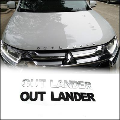 Car Hood Trunk Metal Letters Badge Alphabet Emblem Sticker Logo For Outlander Auto Styling Accessories