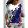 Fashion Flower Print Women's Top Casual Loose Short Sleeves Comfortable Versatile T-Shirts Women’s
