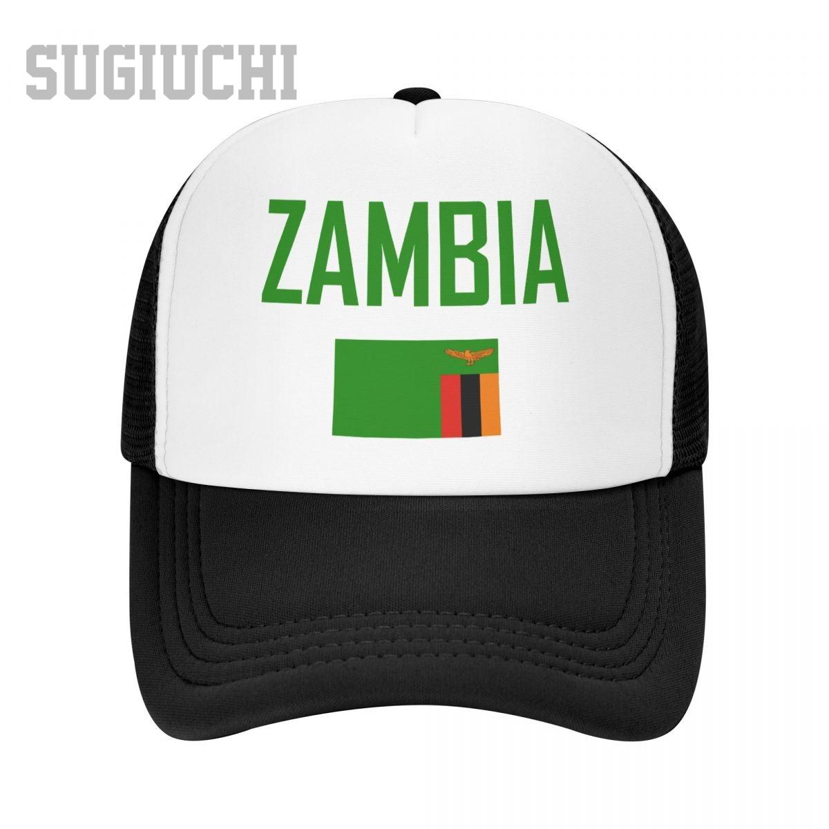 

Unisex Mesh Cap Hat ZAMBIA Flag And Font Trucker for Unisex Women Baseball Caps Outdoors Cool