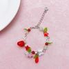 Sweet Flower Bracelet for Women Fashion Bowknot Pearl Beaded Bracelets Jewelry