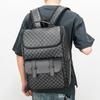 Backpack Men'S Fashion Trendy Brand Pu Commuter Backpack Travel Bag College Student High School Student School Bag Computer Bag Large Capacity