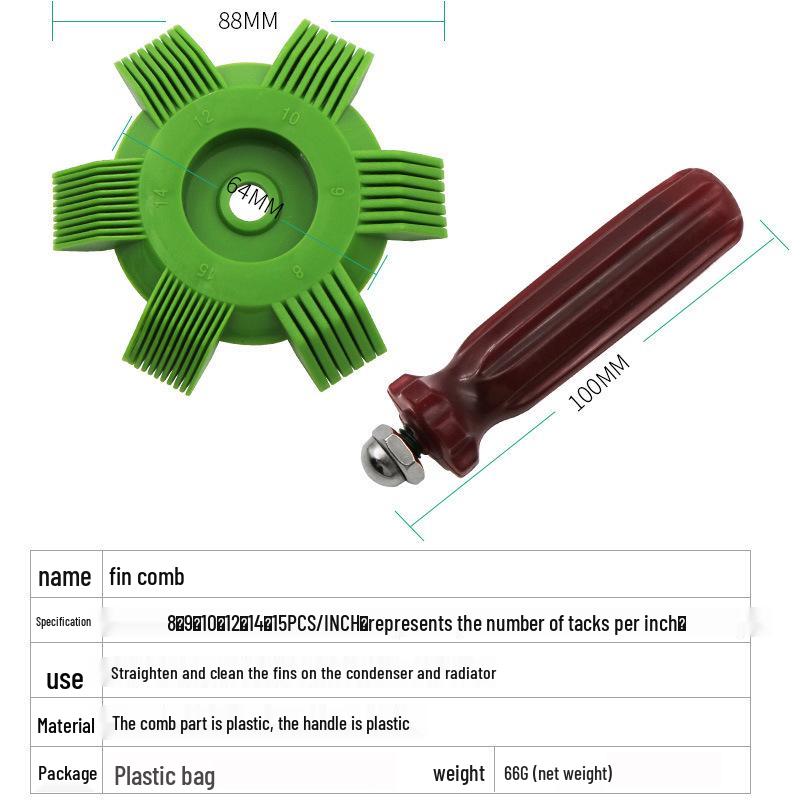 Air Conditioner Condenser & Evaporator Fin Comb Brush
