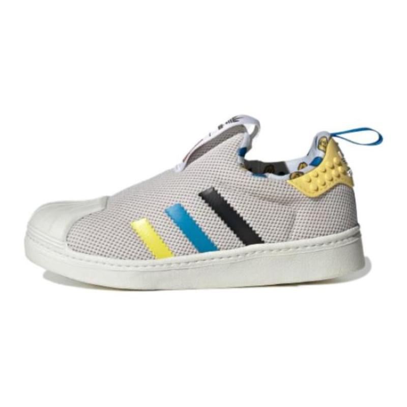 

LEGO x Adidas Originals SUPERSTAR 360 Slip Resistant Abrasion Resistant Low top Kids Skateboarding Shoes Beige Kids Sneakers IF2919 32 бежевый
