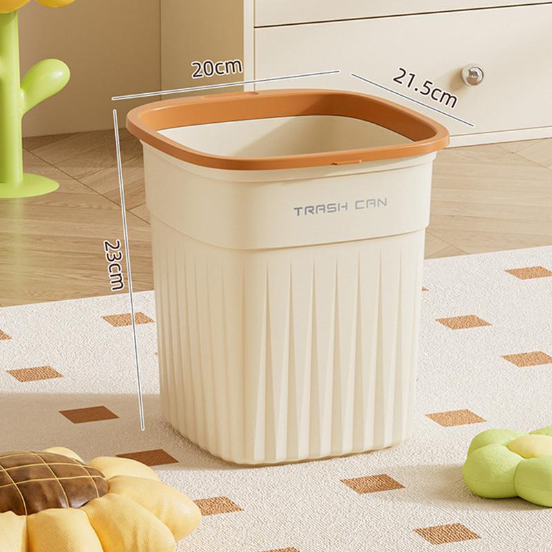 

Cream-Style Pressure Ring Garbage Bin, Thickened Large-Capacity, Universal for Kitchen Living Room Bedroom Bathroom