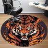 1pc Tiger Flames Office Round Area Rug, Under Office Chairs Bedroom Living Room Home Decor, Room Deco, Available In Various Sizes