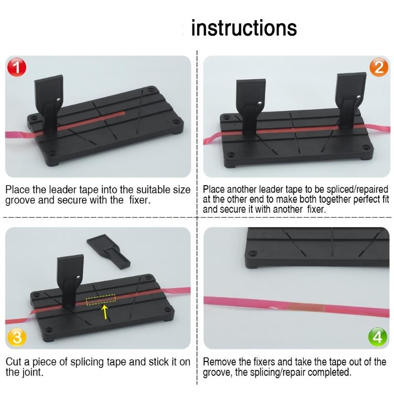 Universal Tape Splicing Rail for 1/2 1/4 1/8 10inch Reel to Reel Cassettes Ensuring Secure Splicing