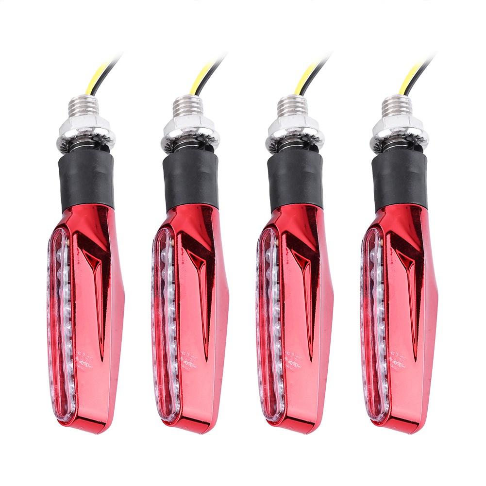 4x Motorcycle 9 LED Turn Signal Indicator Light Blinker Lamp Light Black