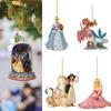 Joyful Christmas Disney Princess Acrylic Pendant Ornaments For Xmas Tree Decor