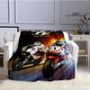 Motocykl wyspa man tt Koce drukowane Flanela Ciepły koc Miękki przytulny koc Koce podróżne podszewki pościeli Prezent urodzinowy