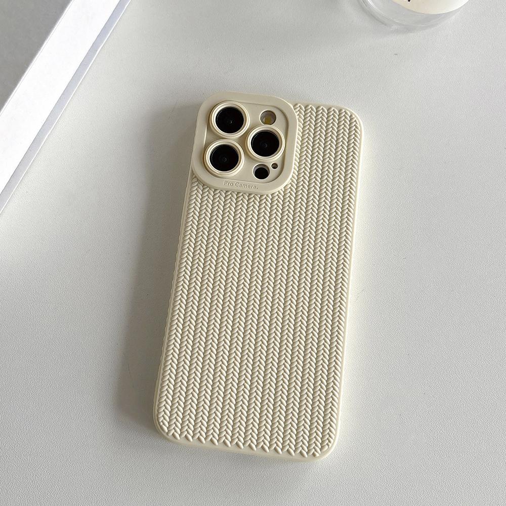 

Fine hole woven pattern silicon phone case For iPhone 17 16 15 14 Plus 13 12 11 Pro Max full camera shockproof soft bumper cover For iphone12