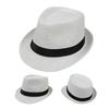 Male Straw Weaving Hat Female Carnivals Party Trilby Hat for Teens Casual Summer Spring Hat for Fishing Camping Cycling
